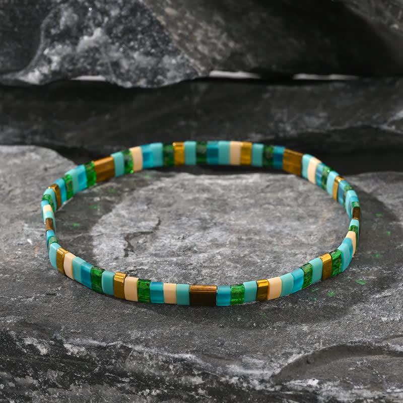 Olivenorma Natural Amazonite Picture Jasper Beads 2-piece Bracelet - image 2