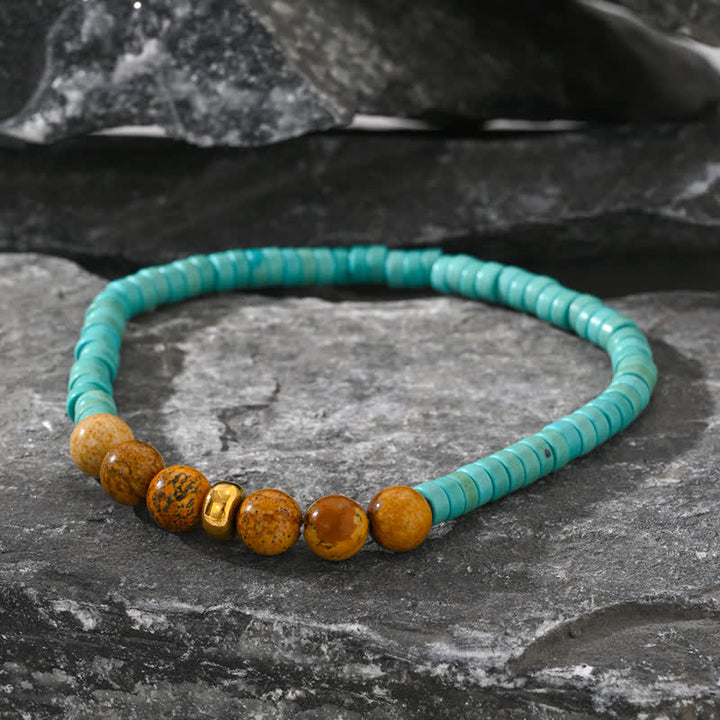 Olivenorma Natural Amazonite Picture Jasper Beads 2-piece Bracelet - image 3