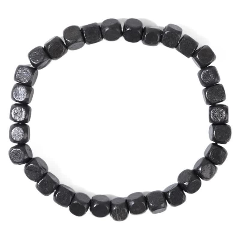 Olivenorma Black Wooden Cube Beads Men Bracelet - image 3