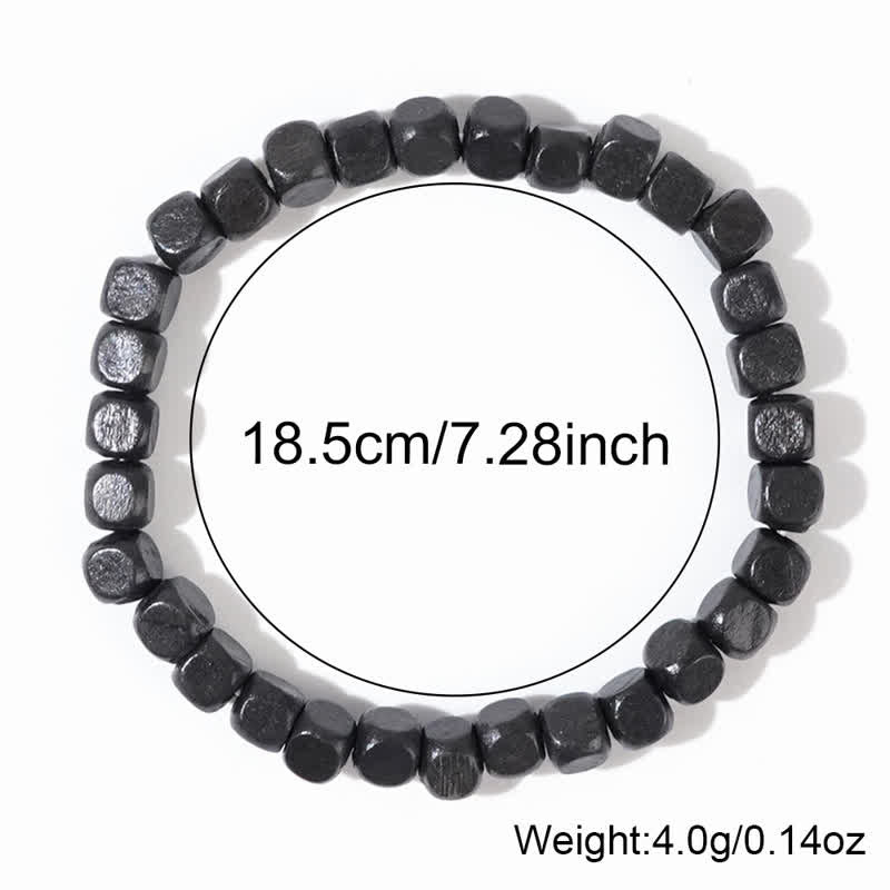 Olivenorma Black Wooden Cube Beads Men Bracelet - image 4
