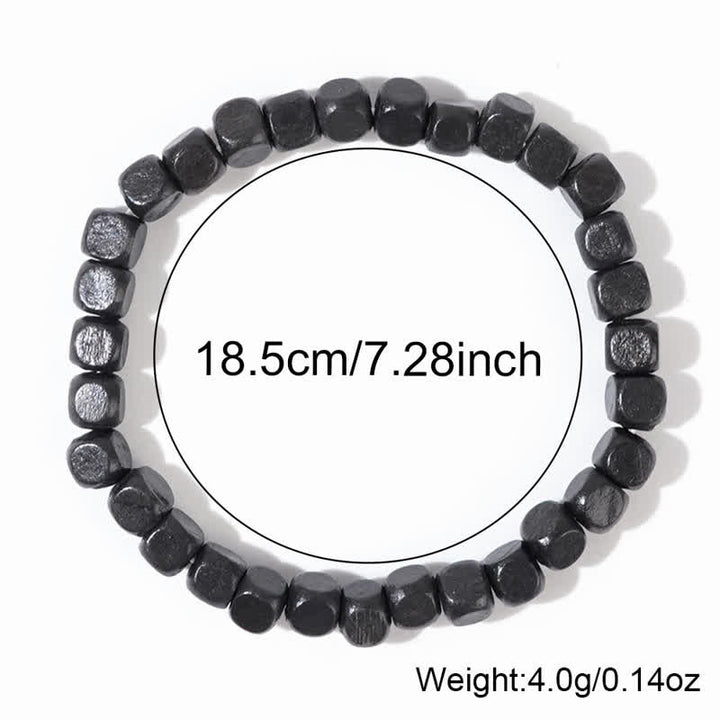 Olivenorma Black Wooden Cube Beads Men Bracelet - image 4