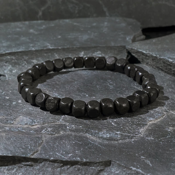 Olivenorma Black Wooden Cube Beads Men Bracelet - image 2