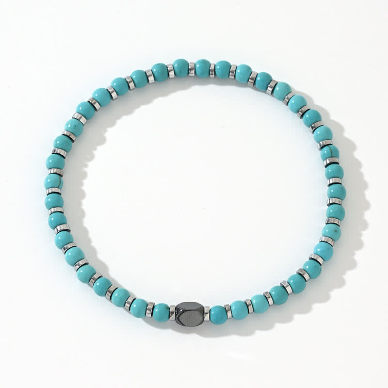 Olivenorma Natural Hematite Turquoise Beads Bracelet - image 3