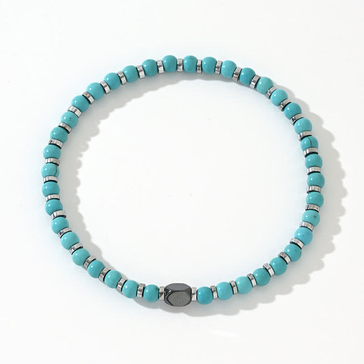 Olivenorma Natural Hematite Turquoise Beads Bracelet - image 3
