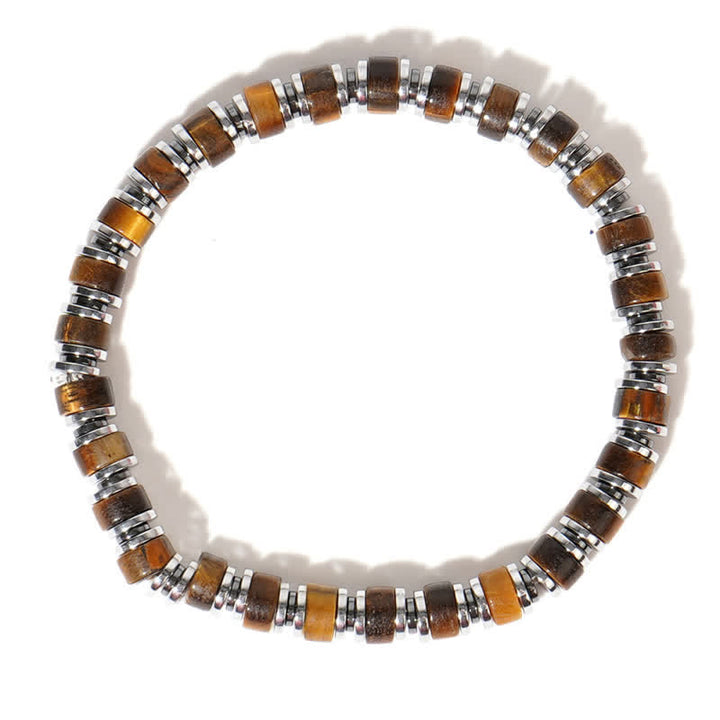 Olivenorma Tiger Eye Sun Stone Rhodochrosite Beads Bracelet - Tiger Eye - image 1