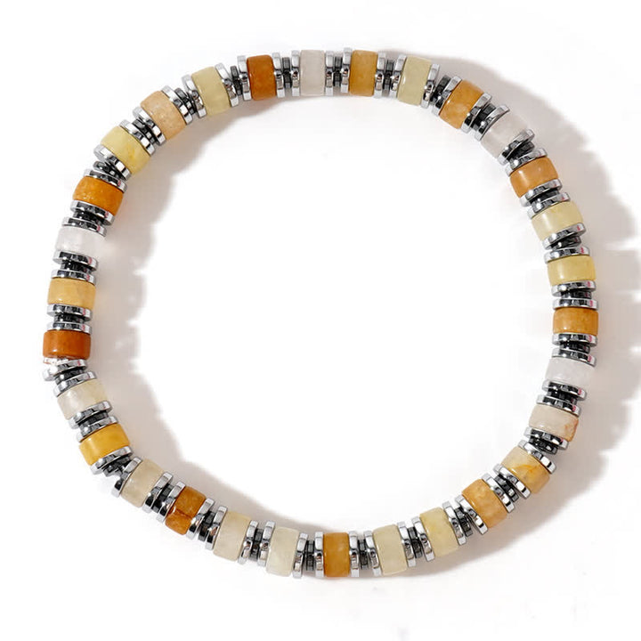 Olivenorma Tiger Eye Sun Stone Rhodochrosite Beads Bracelet - Sun Stone - image 5