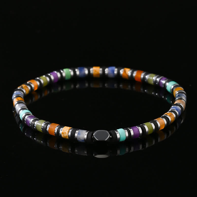 Olivenorma Color Natural Crystals Rollers Beads Bracelet - Natural Stone - image 0