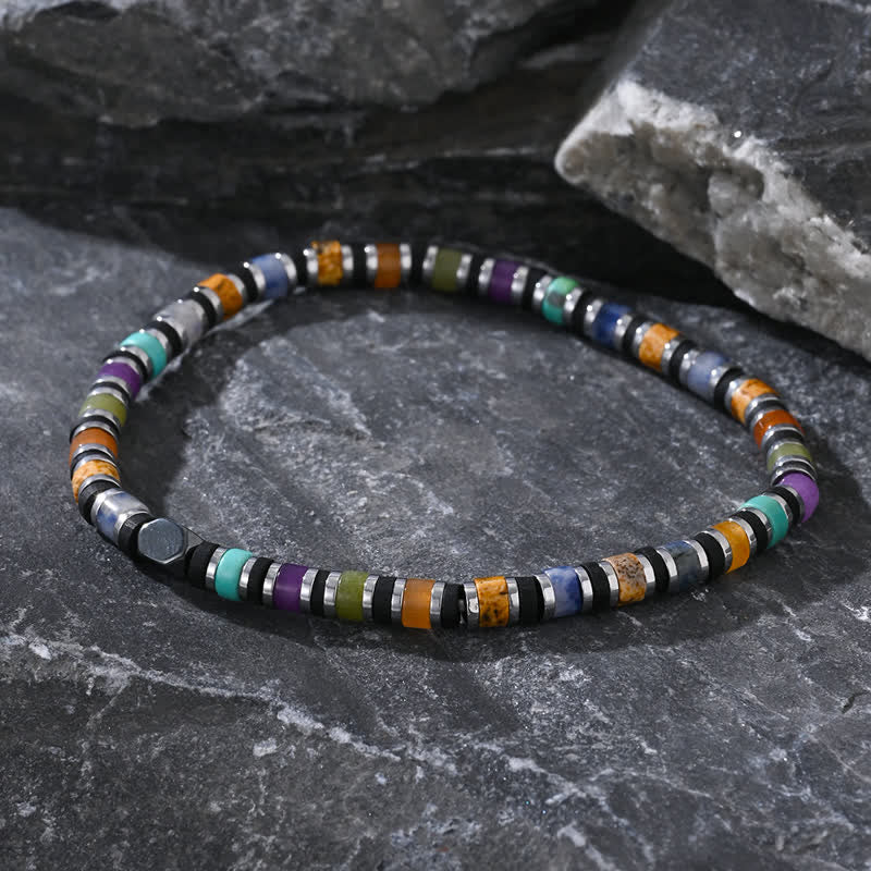 Olivenorma Color Natural Crystals Rollers Beads Bracelet - image 1