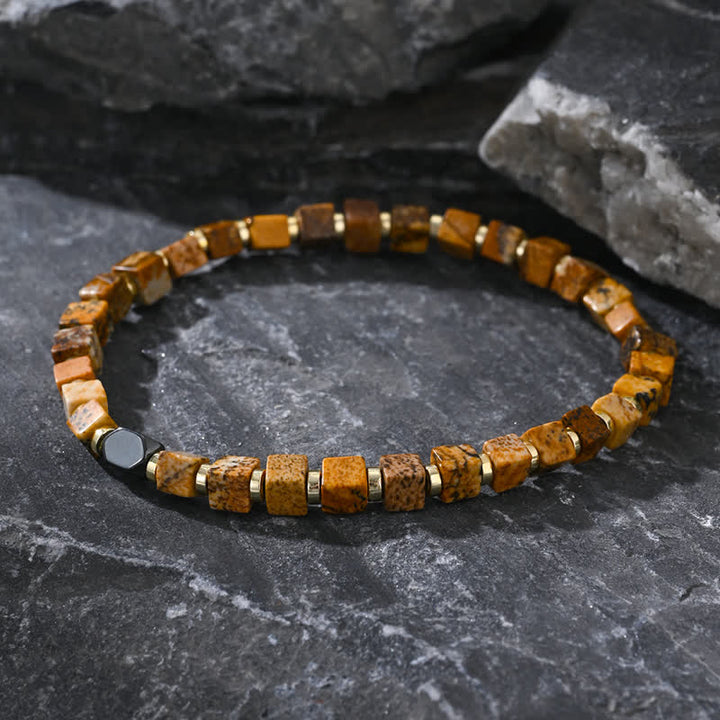 Olivenorma Natural Hematite Picture Jaspers Beads Bracelet - image 1