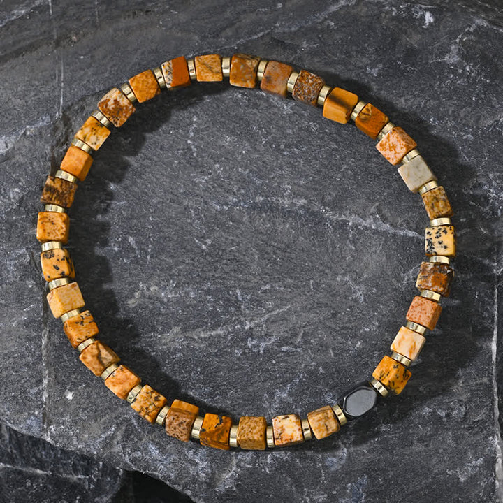 Olivenorma Natural Hematite Picture Jaspers Beads Bracelet - image 2