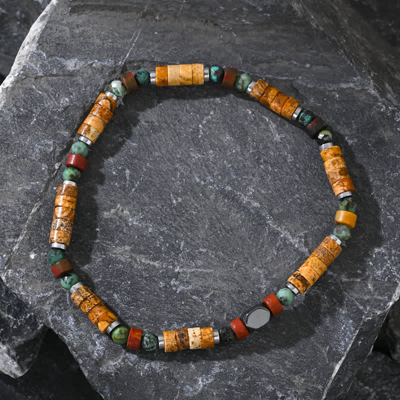 Olivenorma African Turquoise Picture Jasper Beads Bracelet - image 2