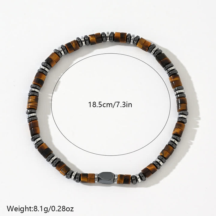Olivenorma Natural Hematite Tiger Eye Beads Bracelet - image 4