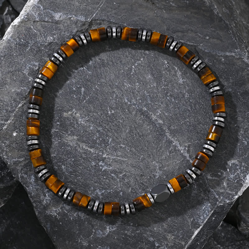 Olivenorma Natural Hematite Tiger Eye Beads Bracelet - image 2