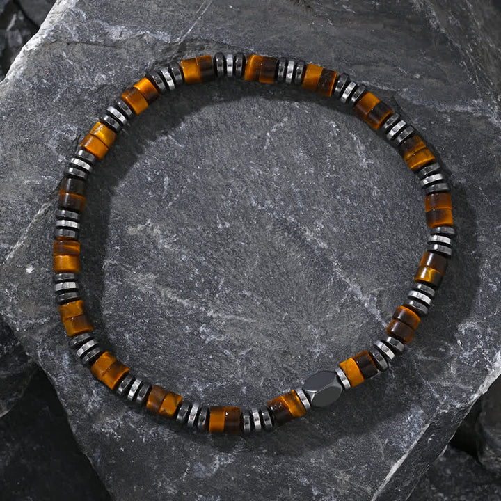 Olivenorma Natural Hematite Tiger Eye Beads Bracelet - image 2