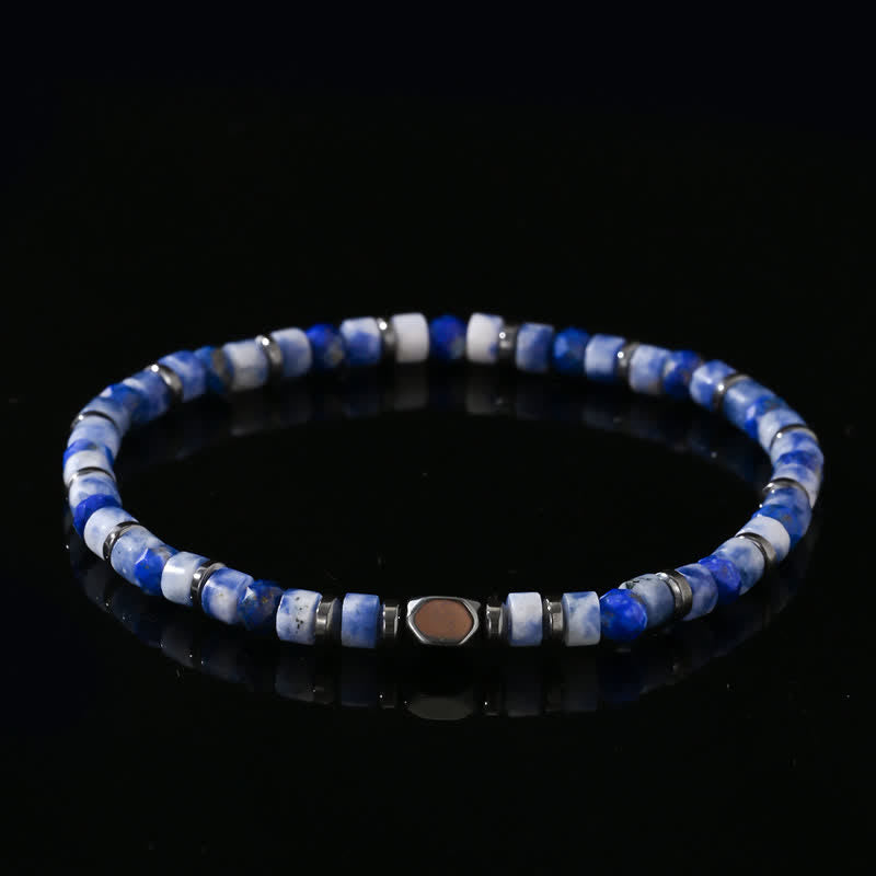 Olivenorma Natural Hematite Sodalite Beads Bracelet - Hematite & Sodalite - image 0