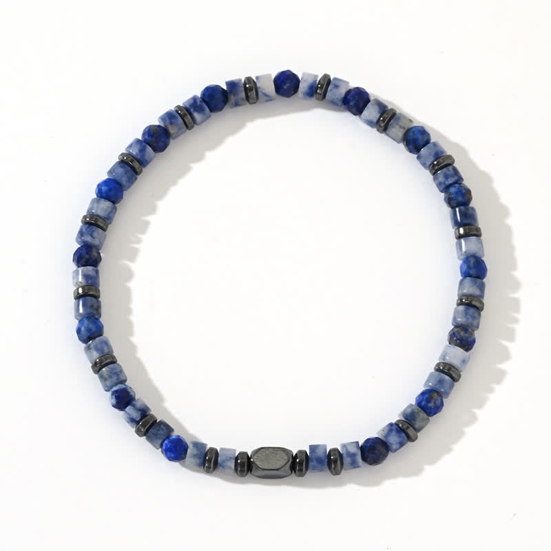 Olivenorma Natural Hematite Sodalite Beads Bracelet - image 3