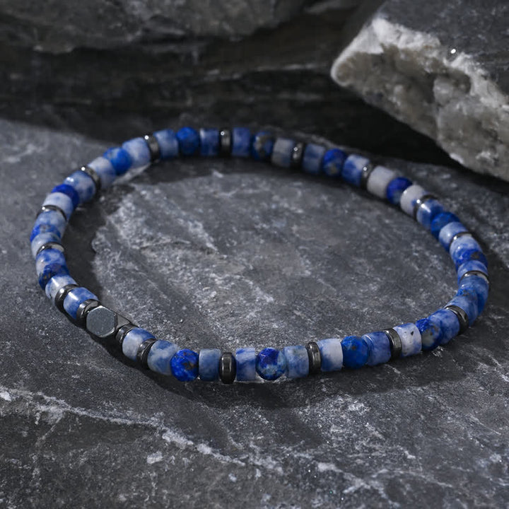 Olivenorma Natural Hematite Sodalite Beads Bracelet - image 1
