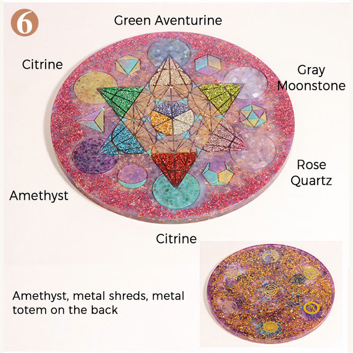 Olivenorma Natural Crystal Chakra Orgone Pyramids Base Crystal Array - image 28