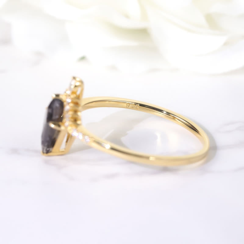 FREE Today: "Purification Stone" Salt and Pepper Kite Herkimer Diamond Engagement Ring - image 14