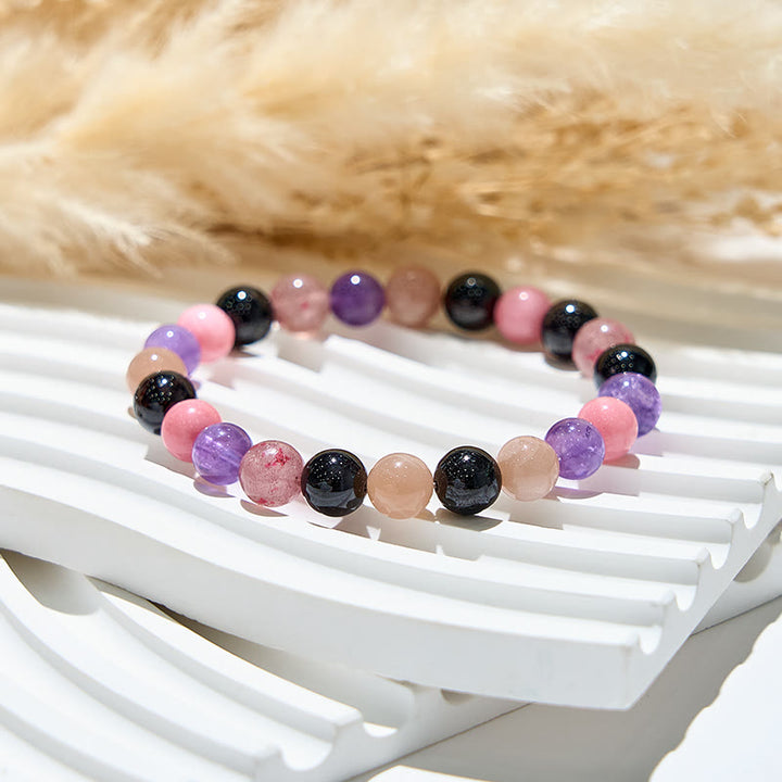 Olivenorma 8mm Healing Gemstone Beaded Stretch Bracelet - image 3