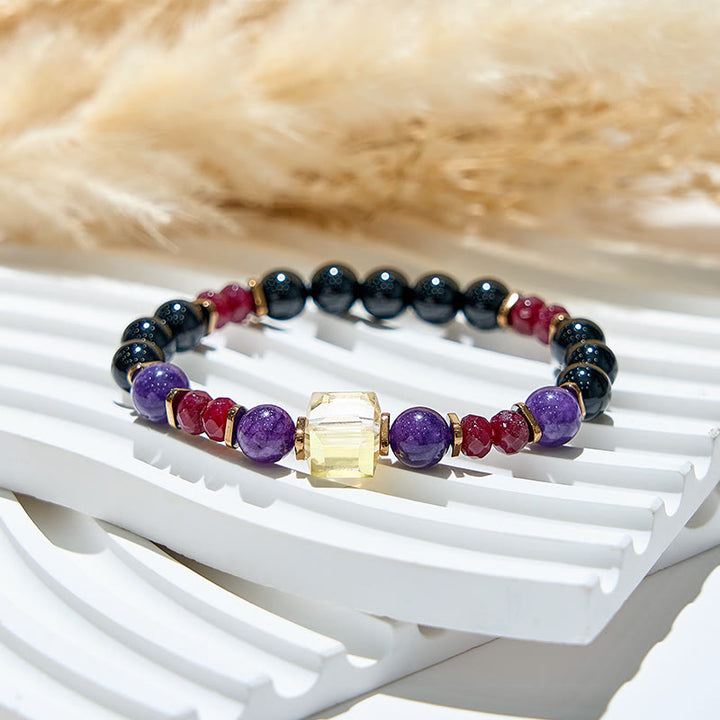 Olivenorma Natural Stone Lucky Beaded Stretch Bracelet - image 3