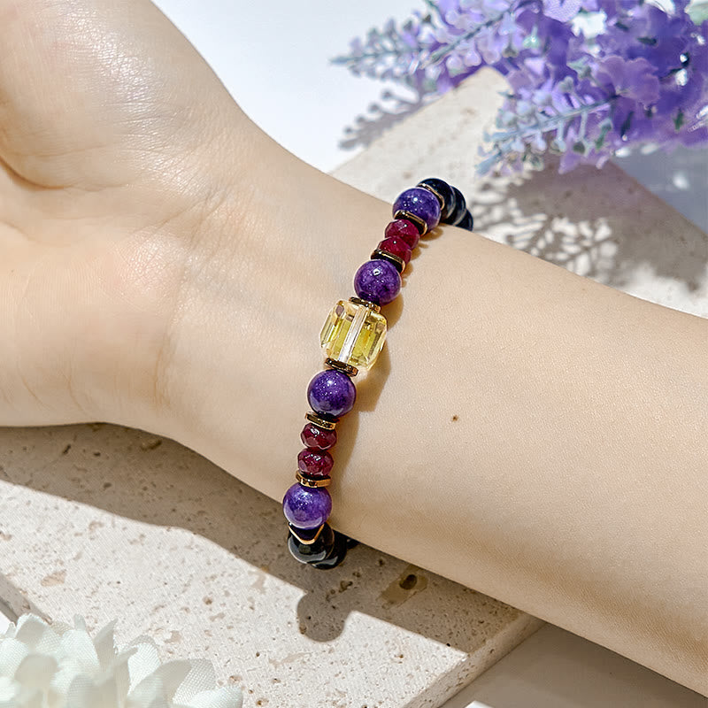 Olivenorma Natural Stone Lucky Beaded Stretch Bracelet - image 1