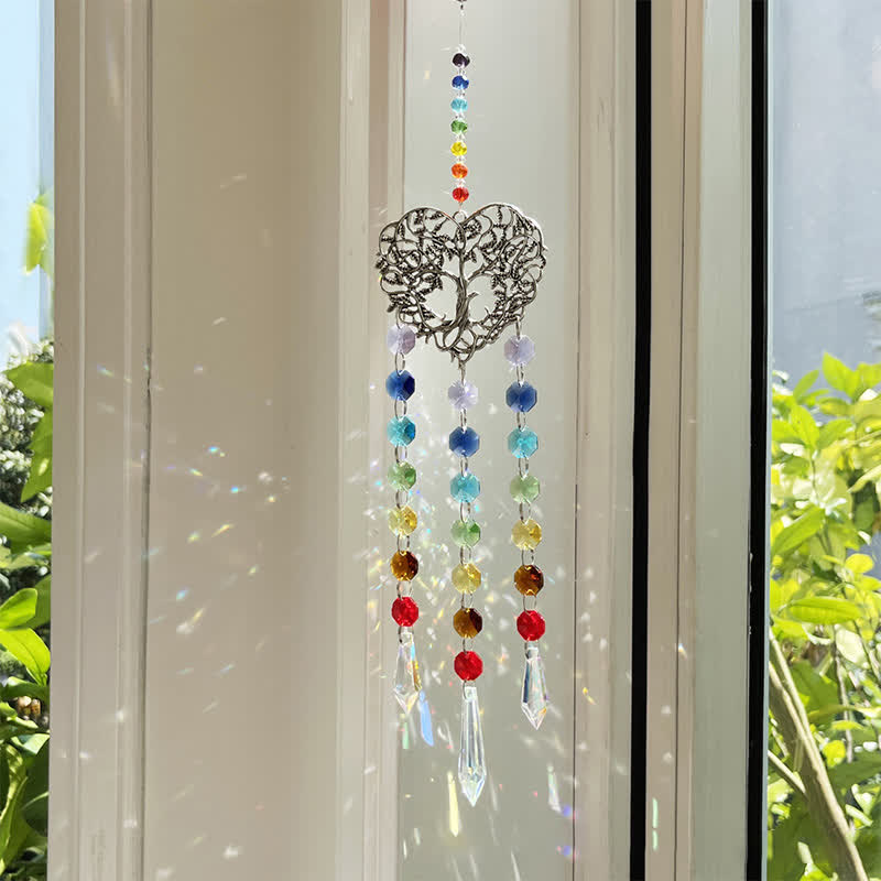 Olivenorma Tree of Life Iron Art Suncatcher Wind Chime - Colorful - image 13