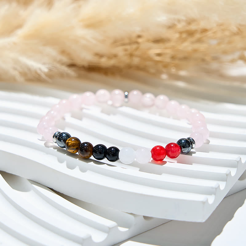 Olivenorma Natural Rose Quartz Energy Beaded Bracelet - image 3