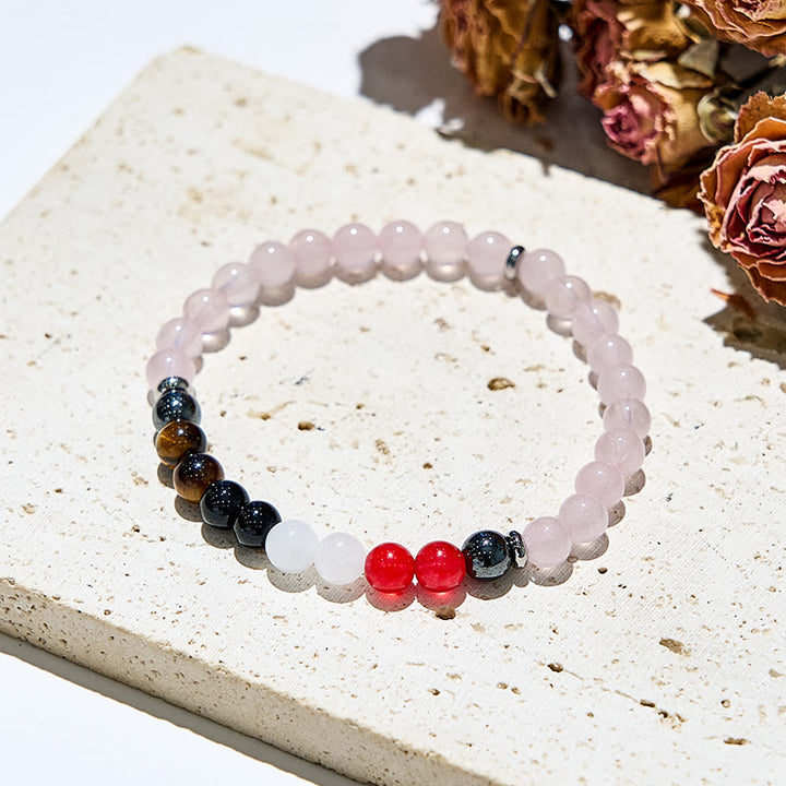 Olivenorma Natural Rose Quartz Energy Beaded Bracelet - image 2