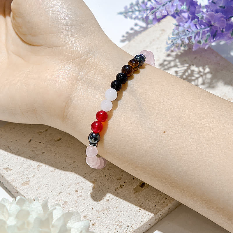 Olivenorma Natural Rose Quartz Energy Beaded Bracelet - image 1