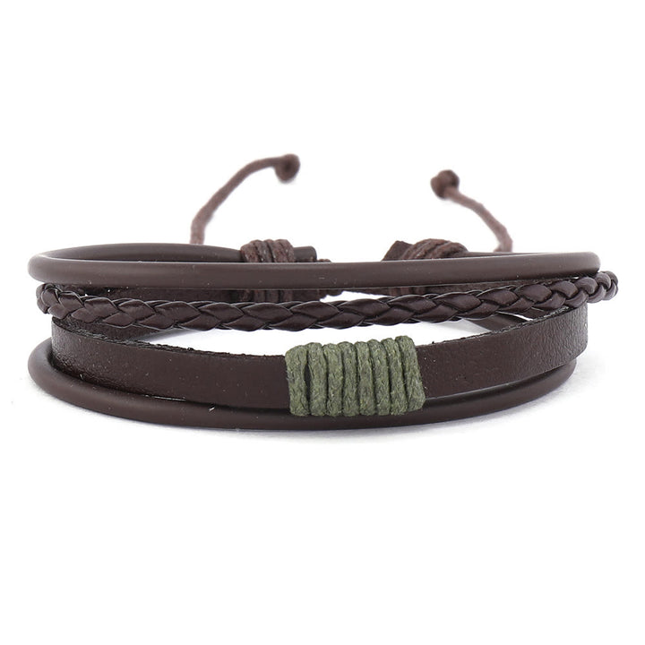 Olivenorma 6Pcs Evil Eye Turquoise Leather Wristband Bracelet Set - image 10