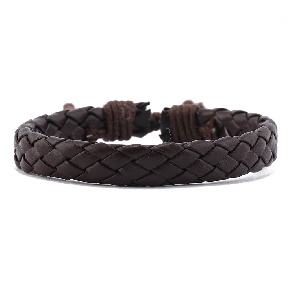 Olivenorma Feather Natural Stone Handmade Woven Leather Bracelet Set - image 10