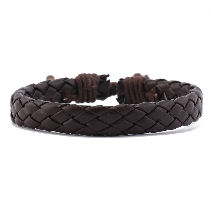 Olivenorma Feather Natural Stone Handmade Woven Leather Bracelet Set - image 10