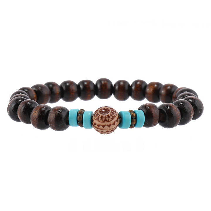 Olivenorma Feather Natural Stone Handmade Woven Leather Bracelet Set - image 6