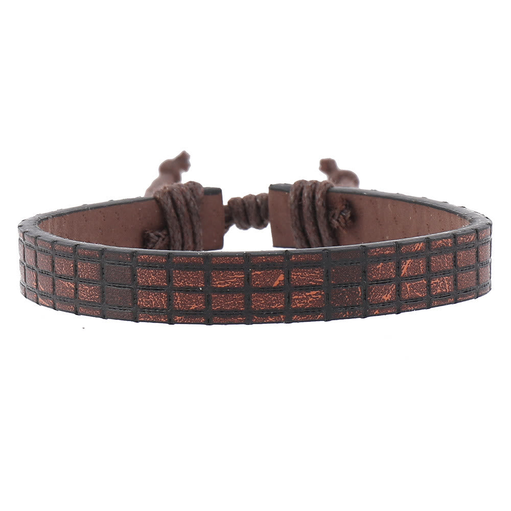 Olivenorma Feather Natural Stone Handmade Woven Leather Bracelet Set - image 7