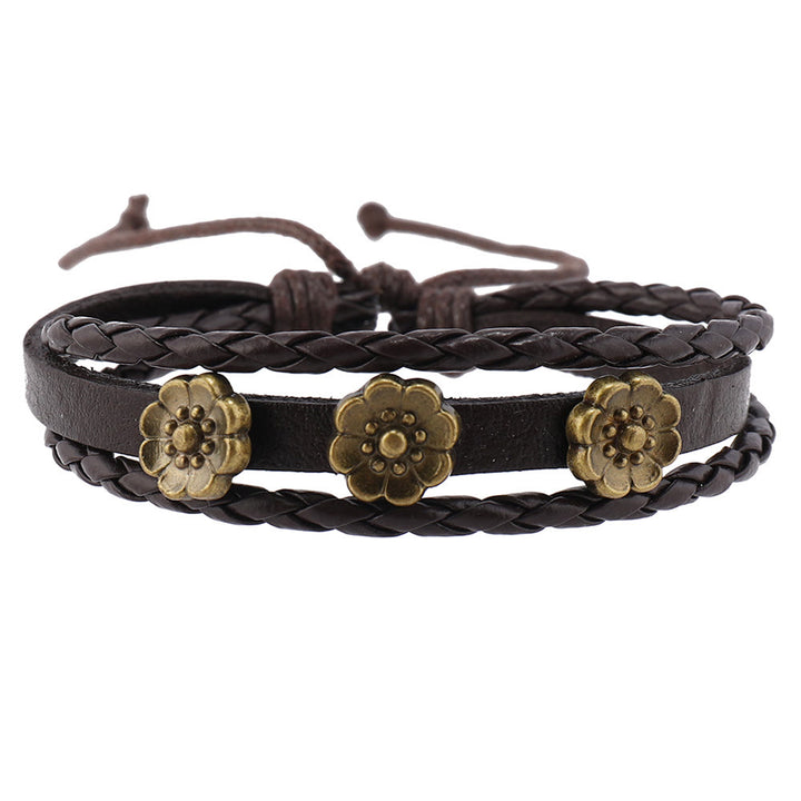 Olivenorma Butterfly Turquoise Handmade Woven Leather Bracelet Set - image 9