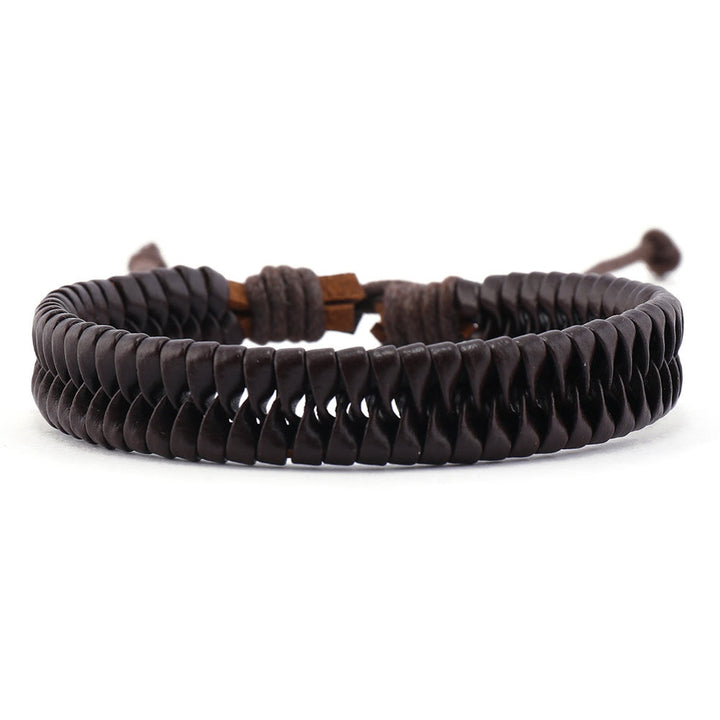 Olivenorma Butterfly Turquoise Handmade Woven Leather Bracelet Set - image 10