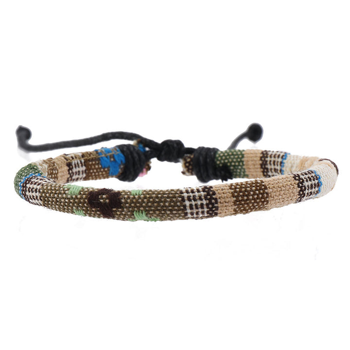 Olivenorma Multi-Layer Wooden Beads Turquoise Braided Bracelet - image 7
