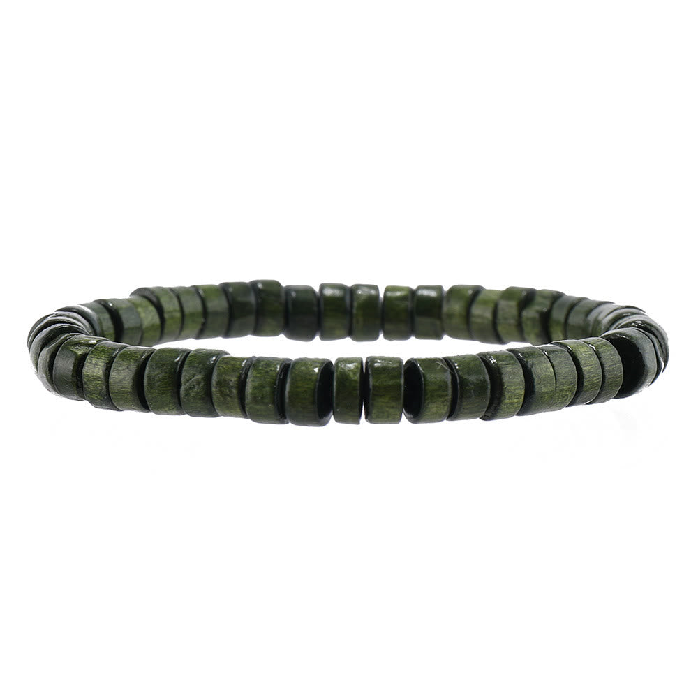 Olivenorma Feather Wooden Beads Turquoise Beaded Bracelet Set - image 9