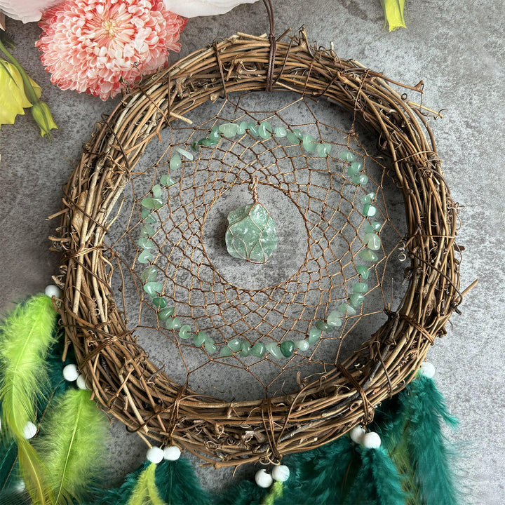 Olivenorma Wall Decoration Natural Rattan Gemstone Dream Catcher - image 5