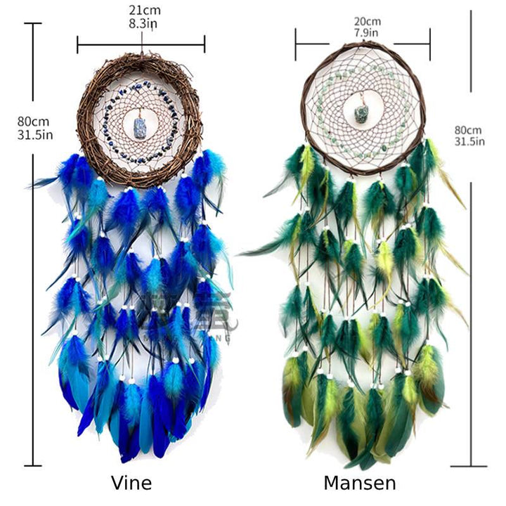 Olivenorma Wall Decoration Natural Rattan Gemstone Dream Catcher - image 13