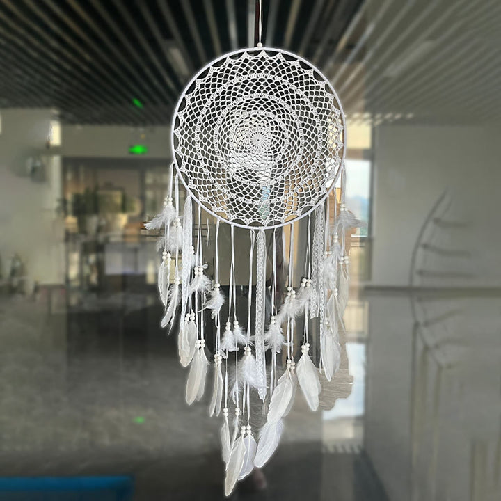 Olivenorma Bohemian Handmade Woven Wall Hanging with Multiple Patterns and Colorful Feathers Dreamcatcher - Style 18 - image 18