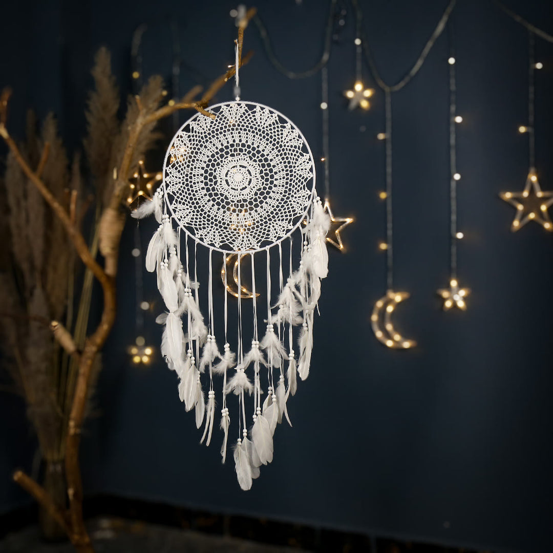 Olivenorma Bohemian Handmade Woven Wall Hanging with Multiple Patterns and Colorful Feathers Dreamcatcher - Style 11 - image 11