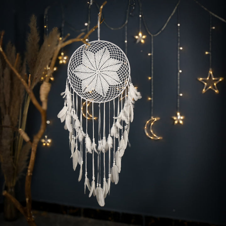 Olivenorma Bohemian Handmade Woven Wall Hanging with Multiple Patterns and Colorful Feathers Dreamcatcher - Style 09 - image 9