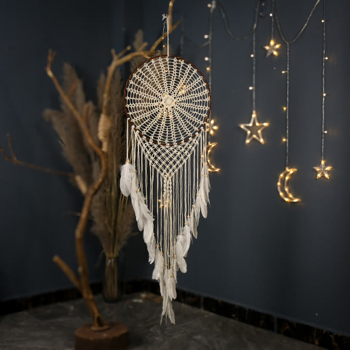 Olivenorma Bohemian Handmade Woven Wall Hanging with Multiple Patterns and Colorful Feathers Dreamcatcher - image 21