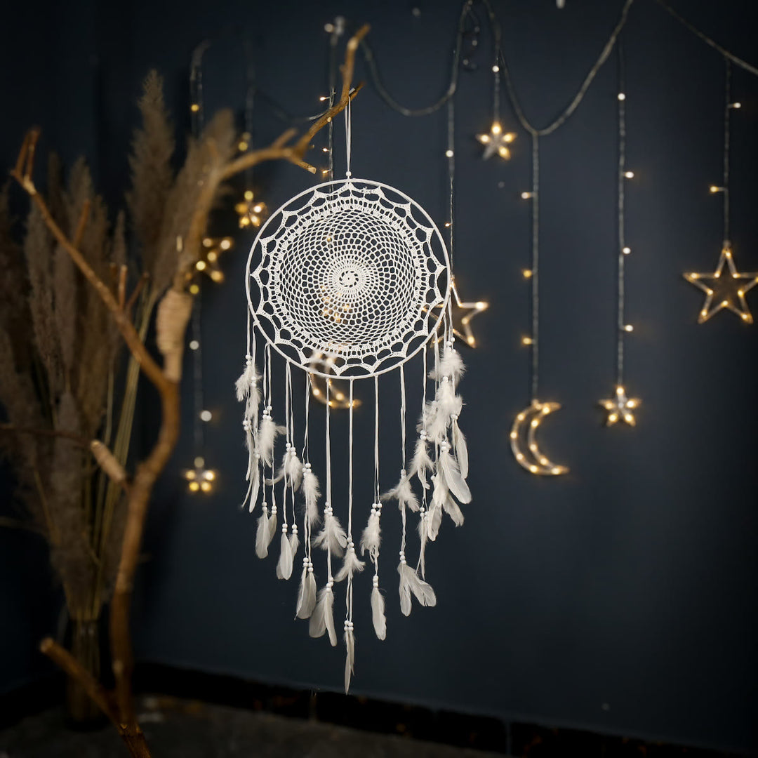 Olivenorma Bohemian Handmade Woven Wall Hanging with Multiple Patterns and Colorful Feathers Dreamcatcher - Style 08 - image 8