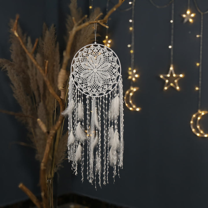 Olivenorma Bohemian Handmade Woven Wall Hanging with Multiple Patterns and Colorful Feathers Dreamcatcher - Style 06 - image 6