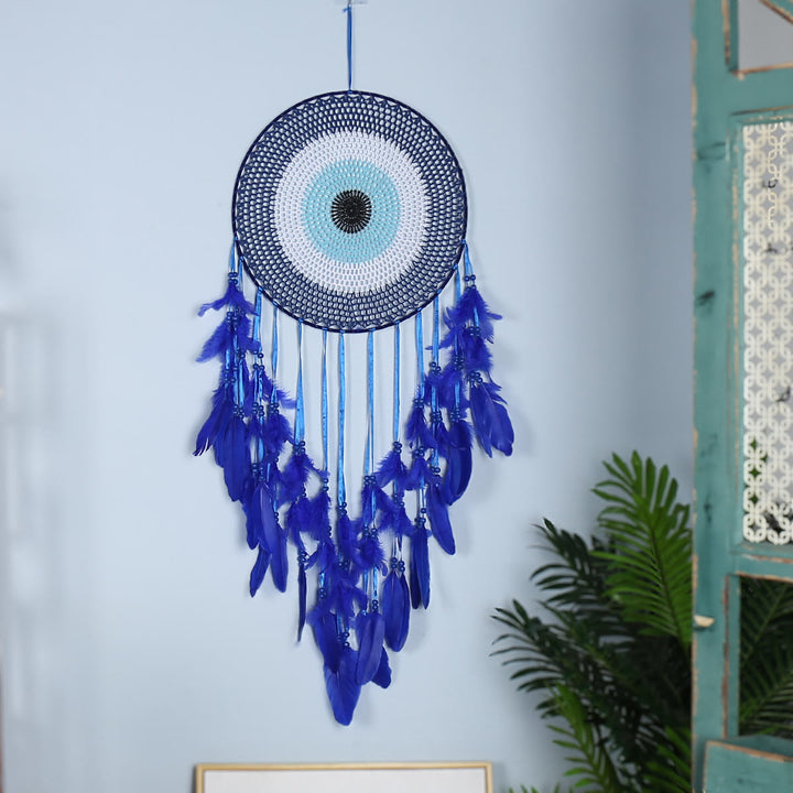 Olivenorma Bohemian Handmade Woven Wall Hanging with Multiple Patterns and Colorful Feathers Dreamcatcher - Style 27 - image 27