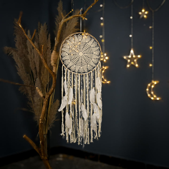 Olivenorma Bohemian Handmade Woven Wall Hanging with Multiple Patterns and Colorful Feathers Dreamcatcher - image 5