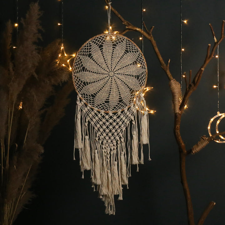 Olivenorma Bohemian Handmade Woven Wall Hanging with Multiple Patterns and Colorful Feathers Dreamcatcher - Style 19 - image 19